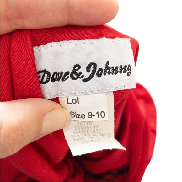 Dave & Johnny Red Maxi Rhinestone Strap Cocktail Dress SZ S Formal - Picture 9 of 10